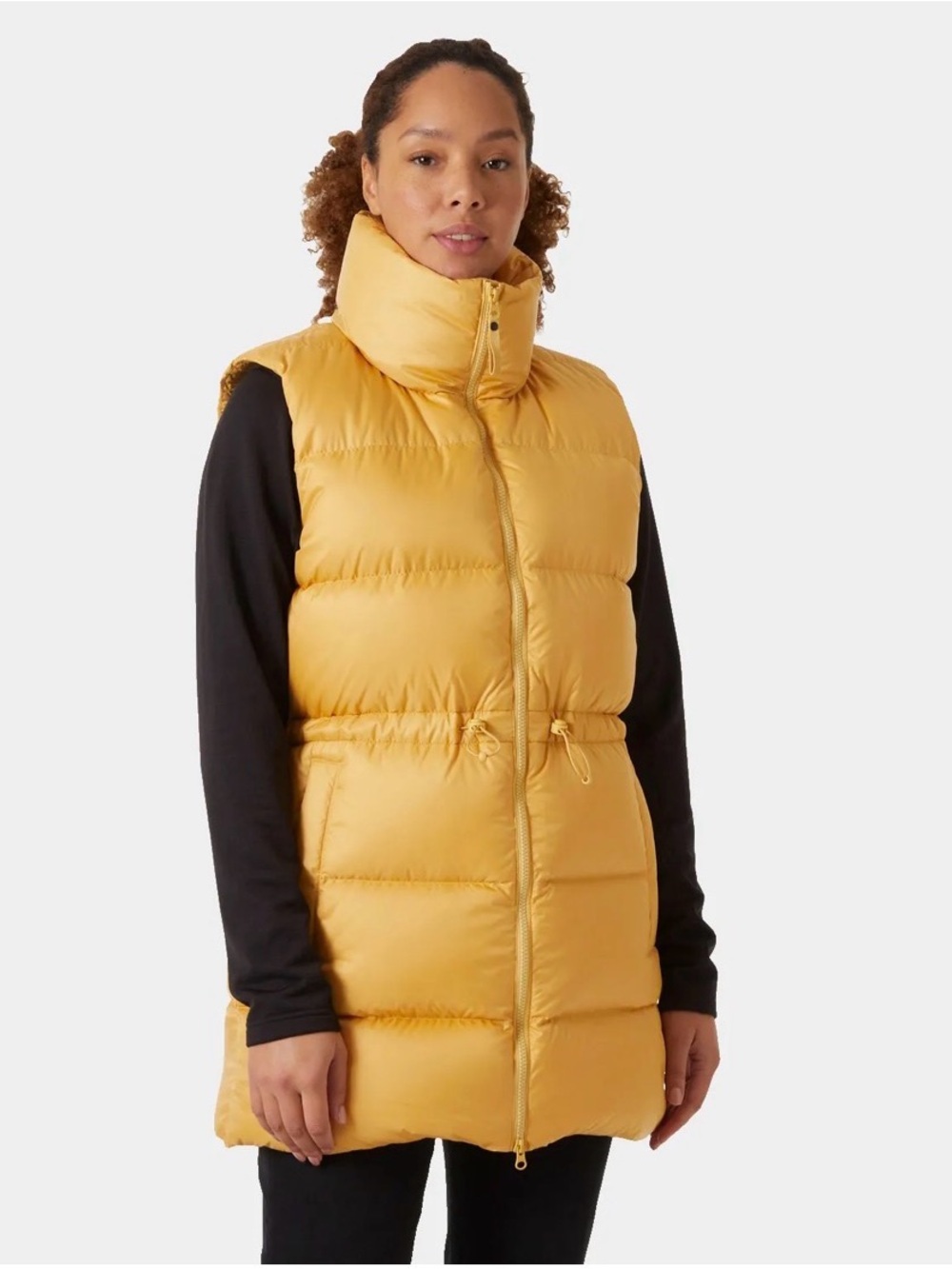 Helly Hansen Women's Yellow Essence Puffer Vest with High Collar Medium New
